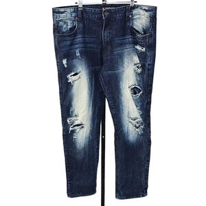 Southpole Men's Bleach Wash Look Jeans Size 38 Distressed Y2K